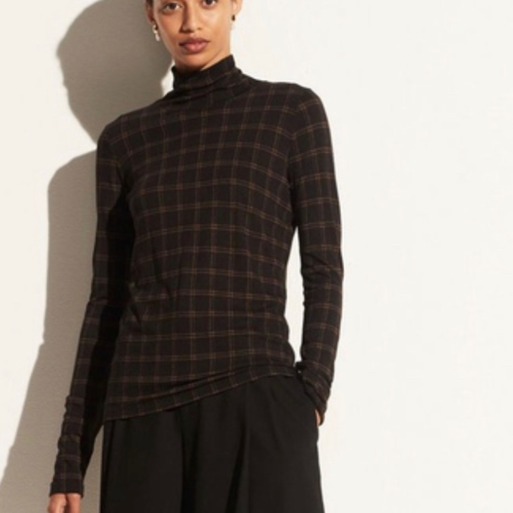 Vince windowpane turtleneck